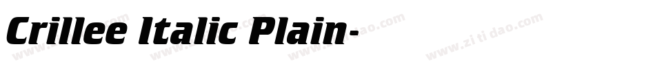 Crillee Italic Plain字体转换